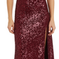 Nightway Women's Sequin Gown Red Size 10