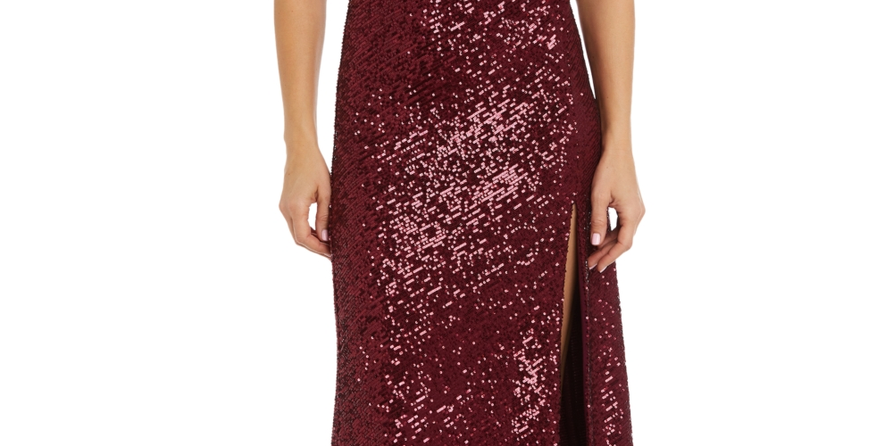 Nightway Women's Sequin Gown Red Size 10