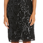 R & M Richards Women's Sequined Capelet Dress Black Size 12