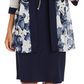 R & M Richards Women's Printed Dress And Jacket Blue Size 12