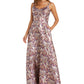 Nightway Women's Metallic Geo Print Gown Purple Size 8