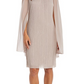 R & M Richards Women's Cape Overlay Sheath Dress Brown Size 12Petite