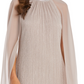 R & M Richards Women's Cape Overlay Sheath Dress Brown Size 12Petite