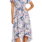 R & M Richards Women's Flutter Sleeve Faux Wrap Dress Brown Size 14Petite
