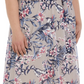 R & M Richards Women's Floral Print Flutter Sleeve Faux Wrap Dress Brown Size 20W