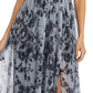 Nightway Women's V Neck Floral Print Gown Black Size 4 Petite
