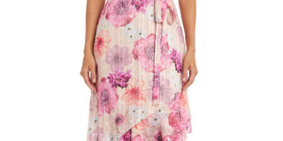 Nightway Women's High Low Ruffled Dress Pink Size 4