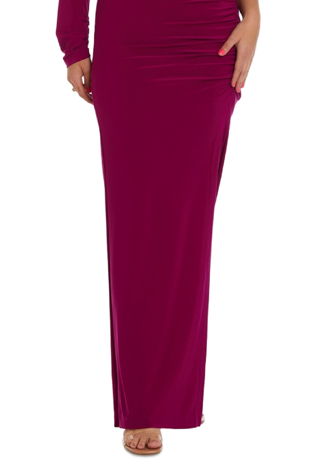 Nightway Women's One Shoulder Body Con Gown Pink Size 10