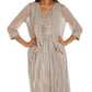 R & M Richards Women's 2 Pc Metallic Jacket & Dress Brown Size 12Petite