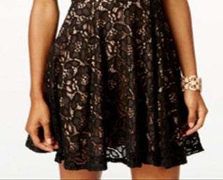 City Studios Women's Sleeveless Short Fit Flare Party Dress Black Size 7