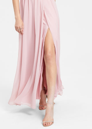 City Studios Junior's Embellished Illusion Tulip Gown Pink Size 9