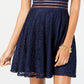 City Studios Junior's Lace Fit & Flare Dress Blue Size 13