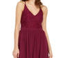 City Studios Junior's Lace & Chiffon Gown Red Size 7