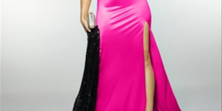City Studio Women's Spaghetti Strap V Neck Maxi Evening Body Con Dress Pink Size 1