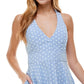 City Studios Junior's Bow Back Dotted Dress Blue Size 3