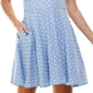 City Studios Junior's Bow Back Dotted Dress Blue Size 3