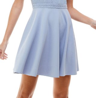 City Studios Junior's Lace Top Dress Blue Size 11
