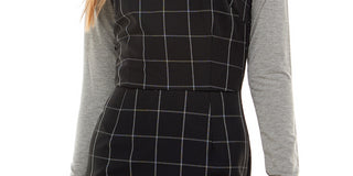 Kingston Junior's Turtleneck Jumper Bodycon Dress   Black Size L