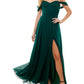 City Studios Junior's Cold Shoulder Lace Up Gown Green Size 1