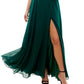 City Studios Junior's Cold Shoulder Lace Up Gown Green Size 15