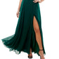 City Studios Junior's Cold Shoulder Lace Up Gown Green Size 17