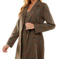 City Studios Junior's Printed Dress with Blazer Brown Size 5