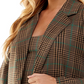 City Studios Junior's Printed Dress with Blazer Brown Size 5