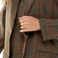 City Studios Junior's Printed Dress with Blazer Brown Size 5