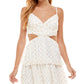 City Studios Junior's Cutout Fit & Flare Dress White Size 1