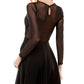 City Studios Junior's Illusion Trim Asymmetrical Dress Black Size 9
