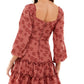 City Studios Junior's Gathered Bust Tiered Dress Red Size 11