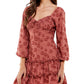 City Studios Junior's Gathered Bust Tiered Dress Red Size 11