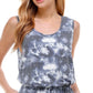 Bebop Junior's Tie Dyed Knit Sleeveless Romper Gray Size X-Small