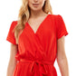 Bebop Junior's Cap Sleeve Romper Red Size X-Small