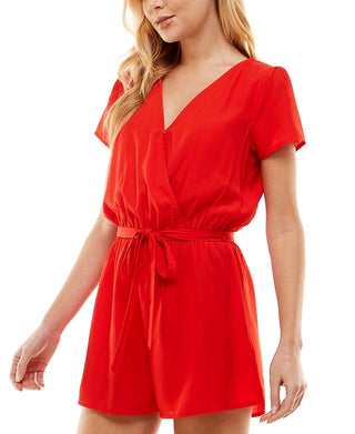 Bebop Junior's Cap Sleeve Romper Red Size Large