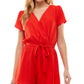 Bebop Junior's Cap Sleeve Romper Red Size X-Large