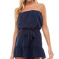 Bebop Junior's Ruffled Leg Romper Blue Size Medium