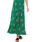Kingston Junior's Floral Print Maxi Dress Green Size X-Small