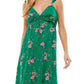 Kingston Junior's Floral Print Maxi Dress Green Size Large