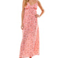 City Studios Junior's Empire Waist Maxi Dress Pink Size Small