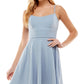 City Studios Junior's Lace Back Fit & Flare Dress Blue Size 15