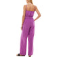 Kingston Grey Junior's Ruffled Jumpsuit Purple Size X-Large