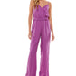 Kingston Grey Junior's Ruffled Jumpsuit Purple Size X-Large