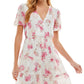 City Studios Junior's Tiered Tie Waist Dress Pink Size Medium