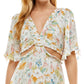 City Studios Junior's Ruffled Cutout Dress Brown Size 9