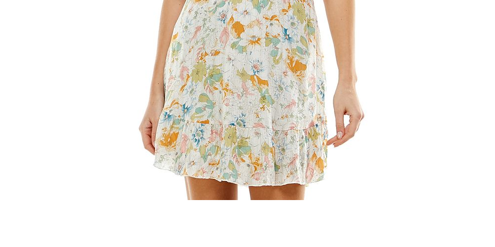 City Studios Junior's Ruffled Cutout Dress Brown Size 13