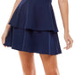 City Studios Junior's Lace Back Fit & Flare Dress Blue Size 15
