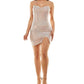 City Studios Junior's Cowlneck Glitter Knit Dress Pink Size X-Large