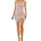City Studios Junior's Cowlneck Glitter Knit Dress Pink Size X-Large