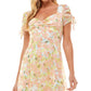 City Studios Junior's Shirred Sleeve Dress Pink Size 11